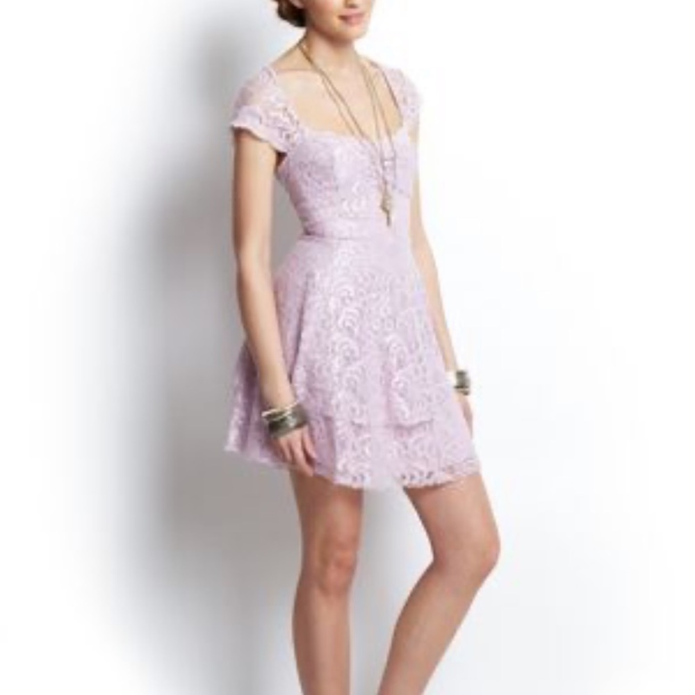 Free People Lilac Lace Dress - Picture 2 of 8